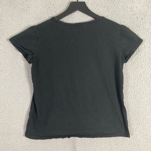 Women's Black T-Shirt "Are You Serious?" Funny Quote Sarcasm Graphic Tee Size 34 - Picture 6 of 6